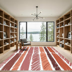 Earthy Tones Textured Stripe Composition Rug