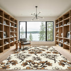 Rustic Flower Branch All-Over Rug