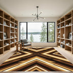 Bold Earthy Zigzag Chevron Rug