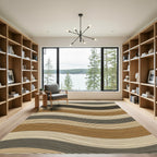 Textured Swirls Sandstone Ochre Rug