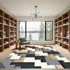 Geometric Shadow Play Cubes Rug