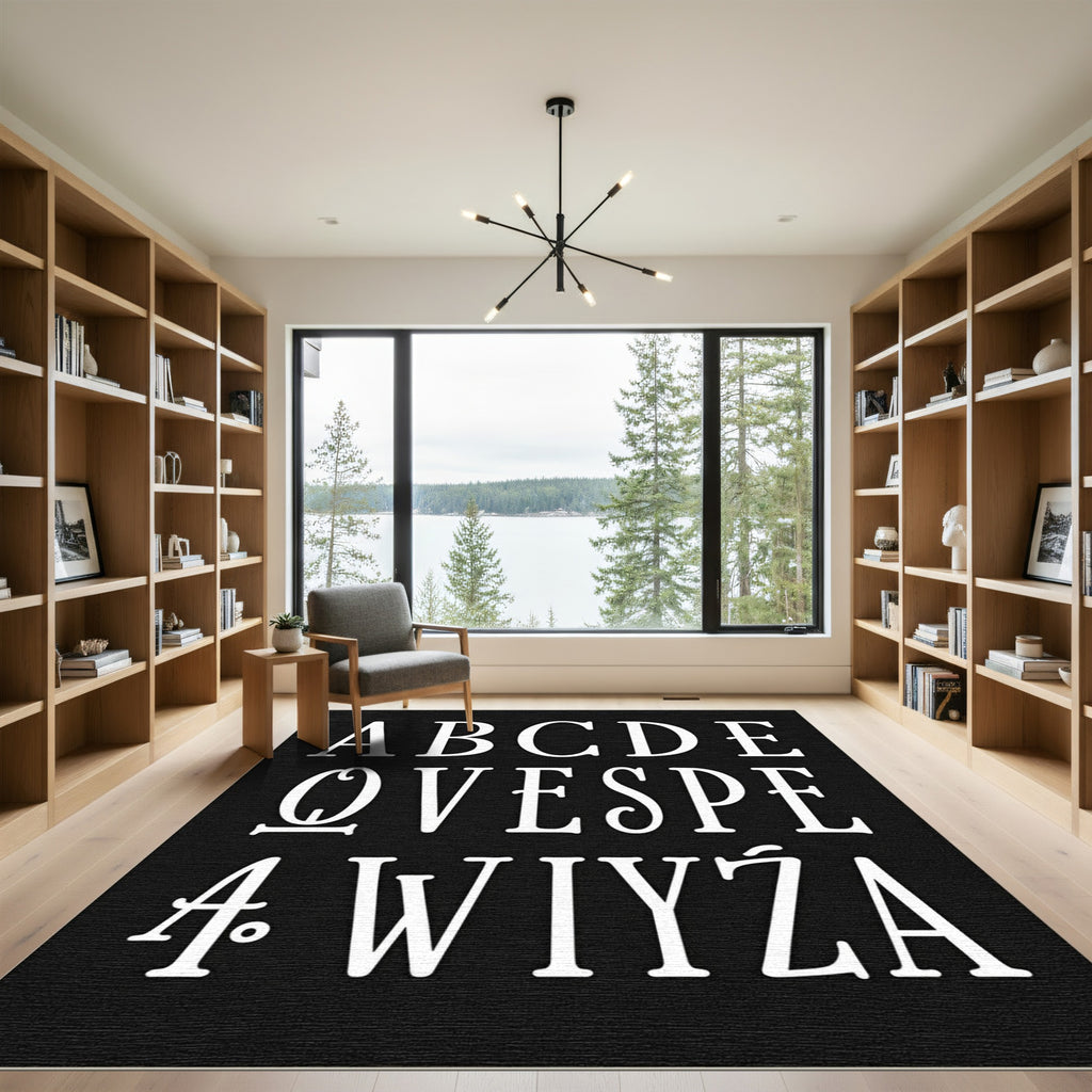 Classic White Alphabet Collection Rug