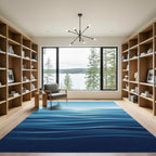 Calm Blue Ocean Waves Rug