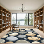 Smooth River Stone Arrangement Rug