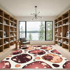 Amber Red Organic Blobs Rug