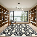 Art Deco Gray Archway Links Rug