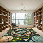 Cracked Shell Earthy Palette Nest Area Rug