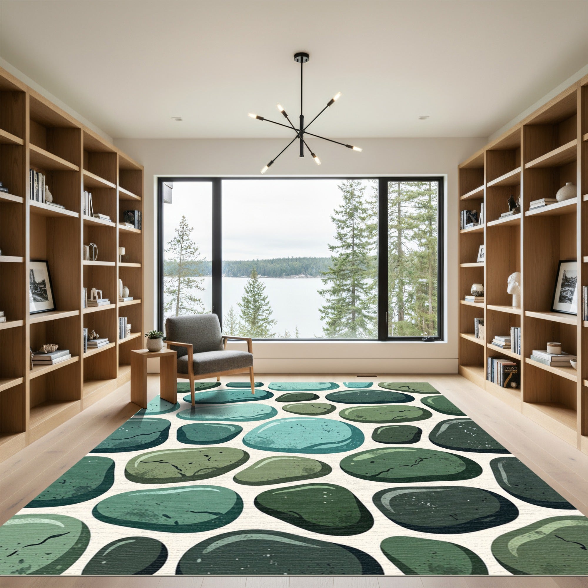 Oceanic Pebble Arrangement Rug