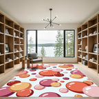 Pink Orange Bubbles Gradient Scatter Rug