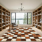 Rustic Brick Squares Tile Texture Rug