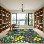 Busy Bee and Wildflower Meadow Rug
