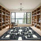 Ornate Arabesque Labyrinth Arch Rug
