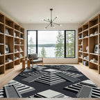 Monochromatic Geometric Step Pyramid Repeat Rug