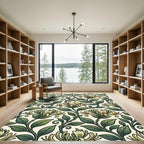 Art Nouveau Honeysuckle Sage Golden Vine Rug