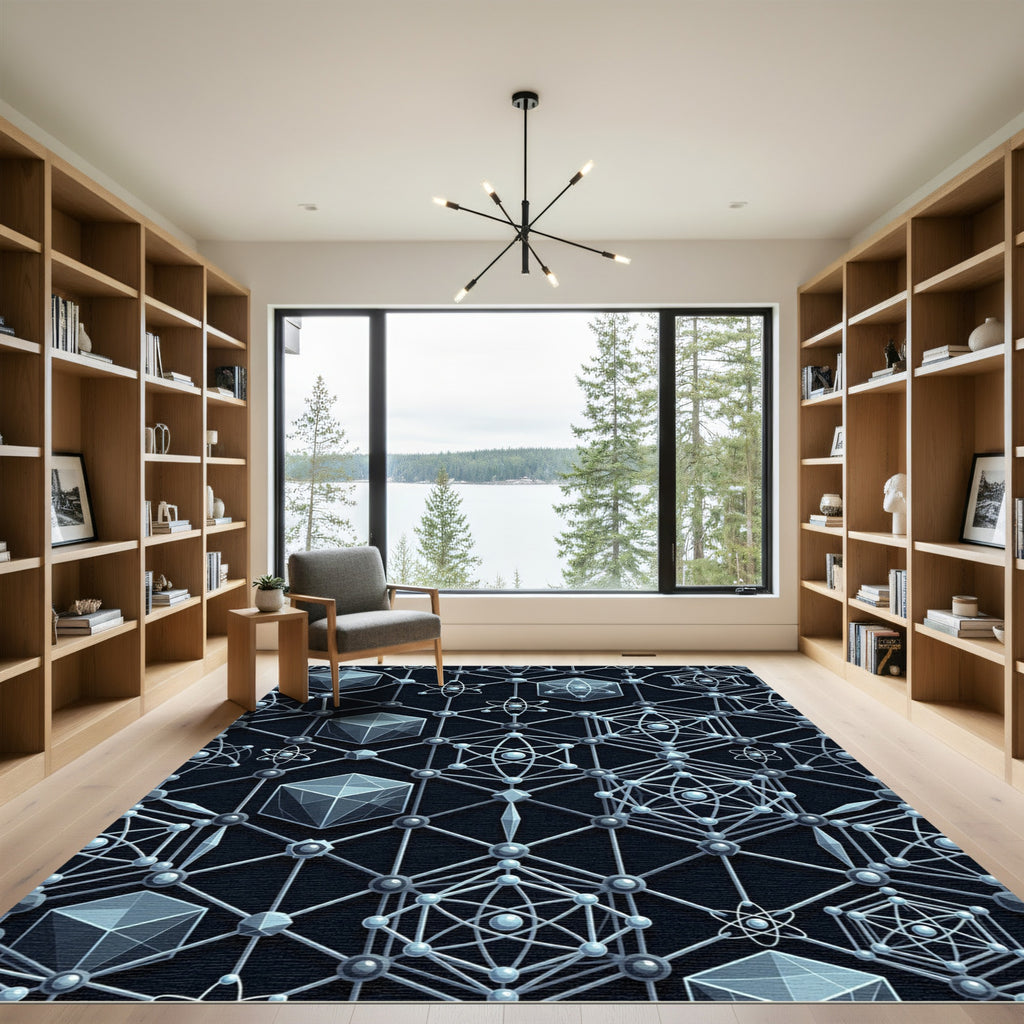 Geometric Atom Structure Dimensional Rug