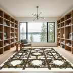 Trellis Florals with Laurel Wreaths Rug