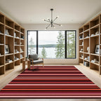 Crimson Red Gradient Stripe Rug