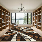 Earthy Tones Abstract Mosaic Rug