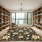 Blooming Cherry Blossom Lattice Trellis Rug