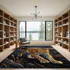 Golden Leopard Savanna Sunset Rug