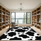 Black and White Organic Cowhide Spot Rug
