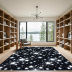 Sparkling Starry Night Sky Rug