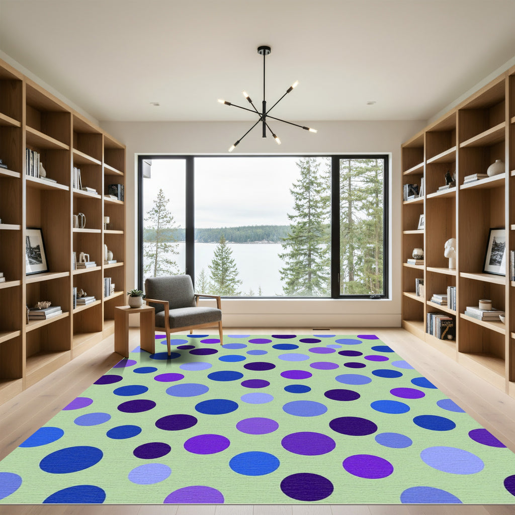 Purple Blue Dot Cluster Rug