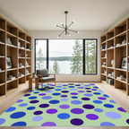 Purple Blue Dot Cluster Rug