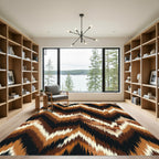 Earthy Chevron Jagged Zigzag Rug