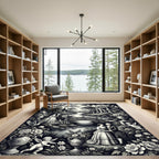 Vintage Garden Romance with Cherubs and Birds Rug