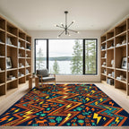 Tribal Sun Lightning Zigzag Rug