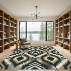 Earthy Diamond Sunburst Kilim Rug