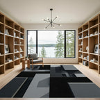 Monochromatic Geometric Stacked Blocks Rug