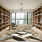 Geometric Staircase Illusion Rug