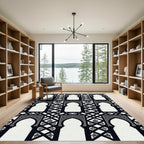 Monochromatic Geometric Arch Lattice Rug