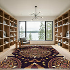 Aztec Gold Sun Sacred Geometry Rug