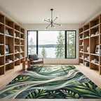 Ethereal Forest Sheer Botanical Swirls Rug