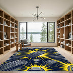Dynamic Racing Tire Helmet Trophy Composition Rug