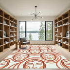 Coral Faces Abstract Contemporary Seamless Rug