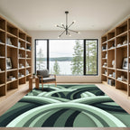 Shaded Green Arch Overlap Rug