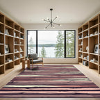 Rose Gold Earthy Horizontal Stripe Rug