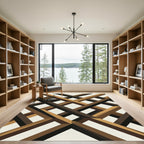 Geometric Brown Interlaced Lattice Rug
