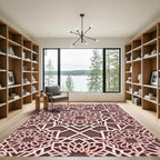 Blush Pink Linked Geometric Mandala Rug