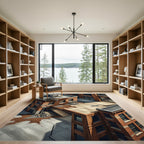 Urban Rooftop Mud Splash Texture Rug