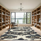 Vintage Illustration Catfish Suitcase Art Rug