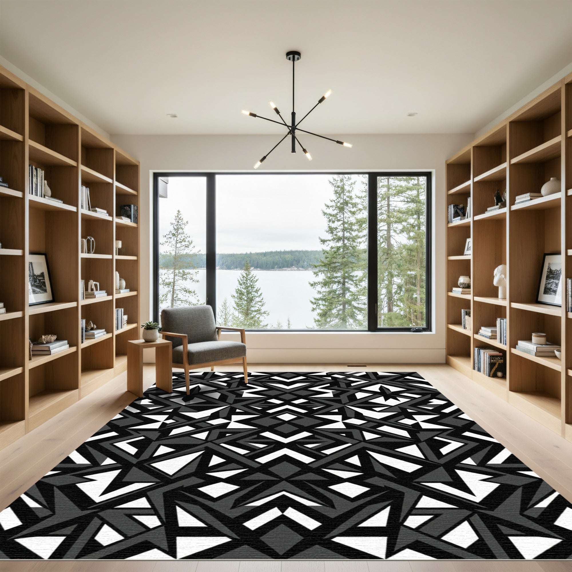 Monochromatic Geometric Fragmented Arrangement Rug