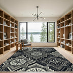 Monochromatic Compass Star Geometric Rug