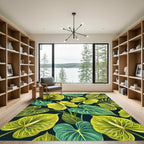 Lush Tropical Anthurium Foliage Garden Rug