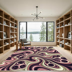 Pink Swirl Organic Cells Rug
