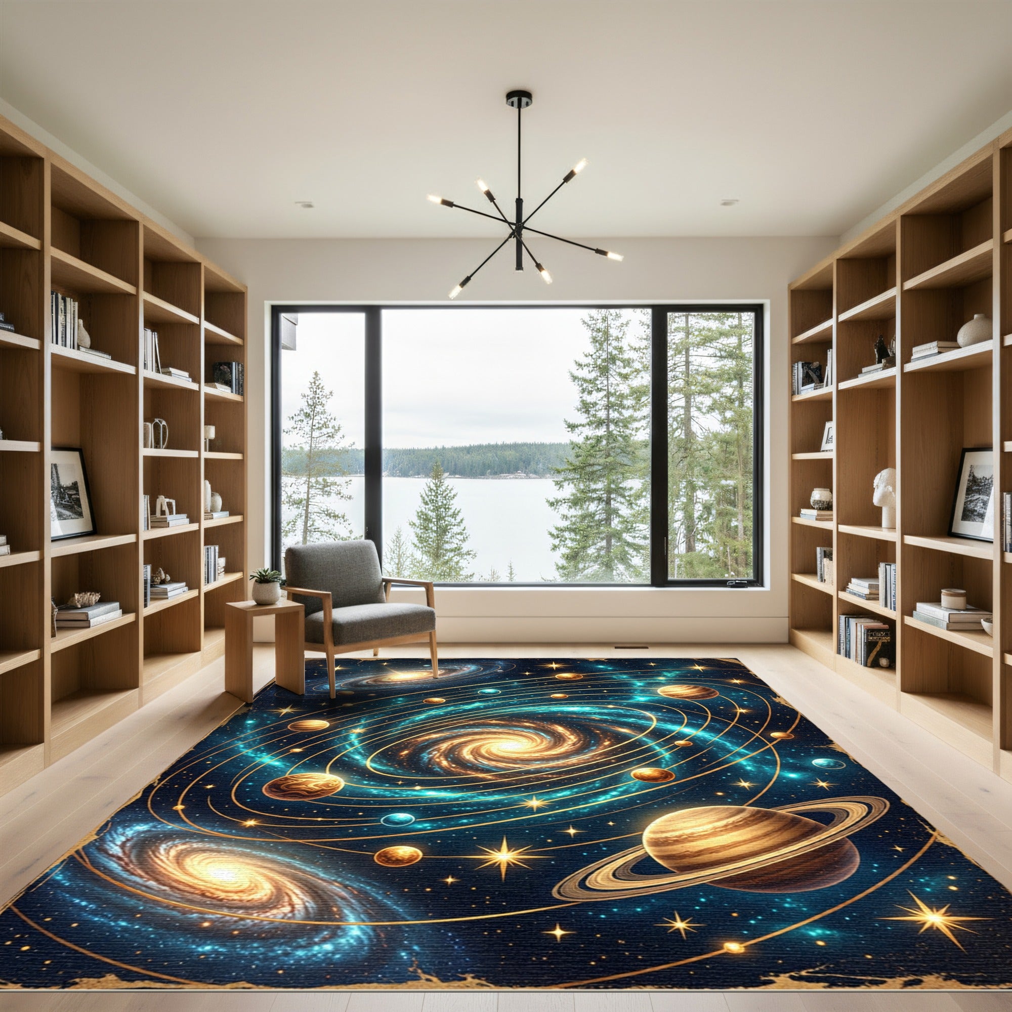 Cosmic Interstellar Swirling Nebula Galaxy Rug